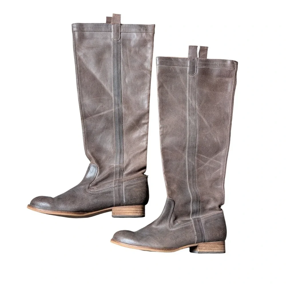 Steve Madden Vintage Y2K Tarot Western Chic Rustic Leather Knee High Boots